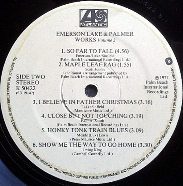 EMERSON LAKE AND PALMER WORKS - VOL 2