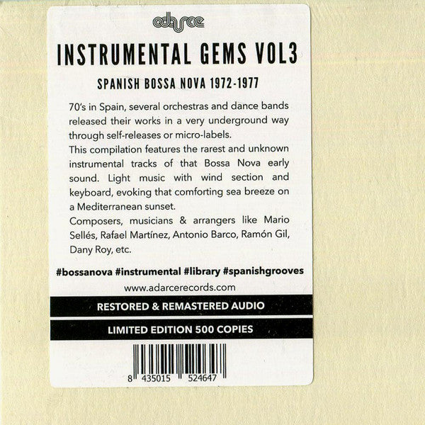 SPANISH BOSSANOVA 1972-1977 - INSTRUMENTAL GEMS VOL 3