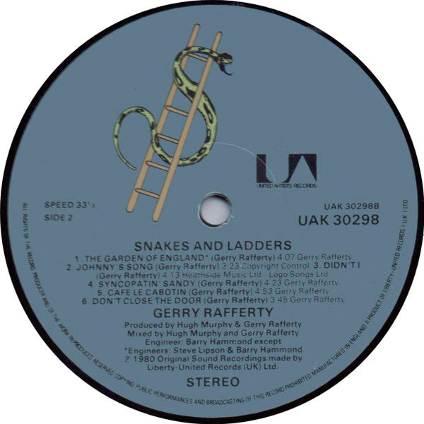 GERRY RAFFERTY - SNAKES AND LADDERS