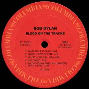 BOB DYLAN - BLOOD ON THE TRACKS