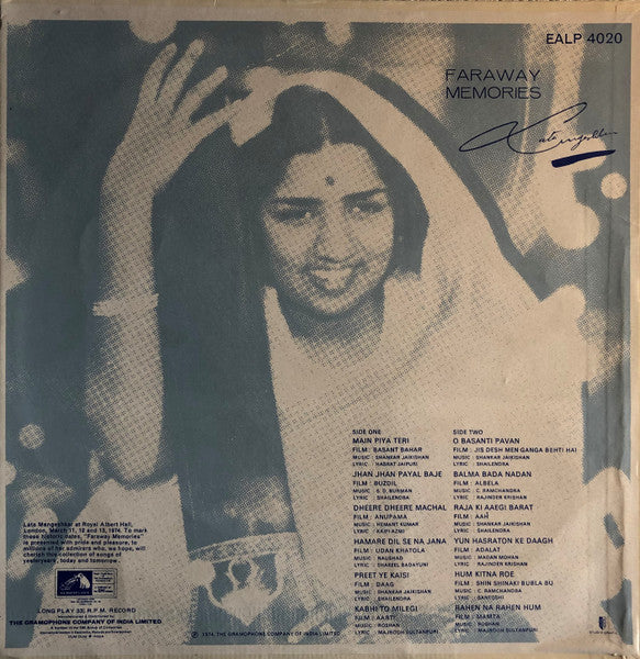 Lata Mangeshkar – Faraway Memories