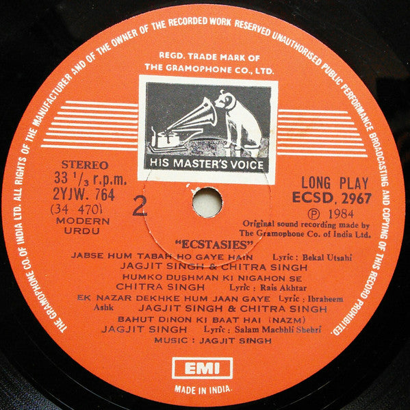 Jagjit Singh &amp; Chitra Singh – Ecstasies
