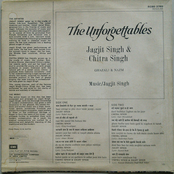Jagjit Singh &amp; Chitra Singh* – The Unforgettables