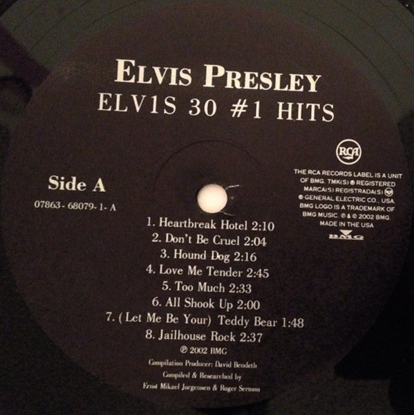 ELVIS 2 LP'S - 30 NUMBER 1 HITS