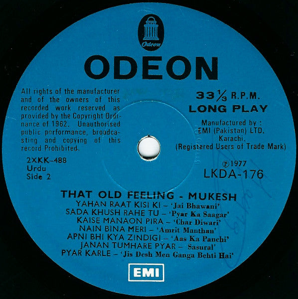 Mukesh – That Old Feeling