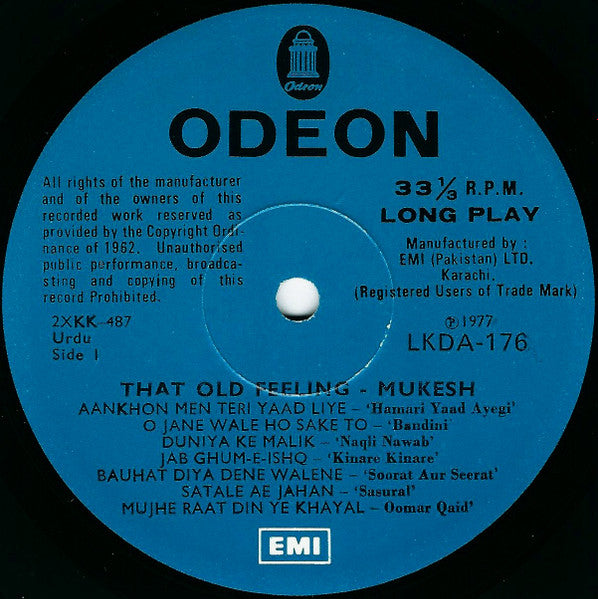 Mukesh – That Old Feeling