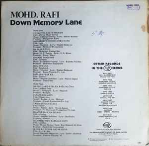 Mohd. Rafi* – Down Memory Lane