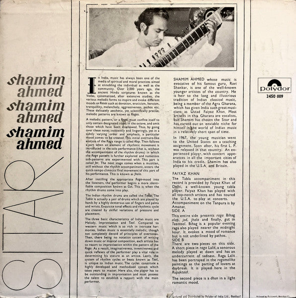 Shamim Ahmed – Sitar