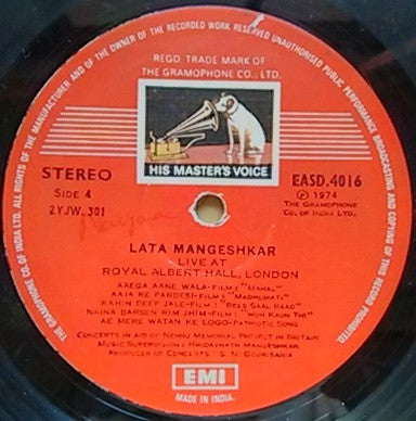 Lata Mangeshkar – Live At Royal Albert Hall, London (March 1974)