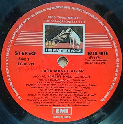 Lata Mangeshkar – Live At Royal Albert Hall, London (March 1974)