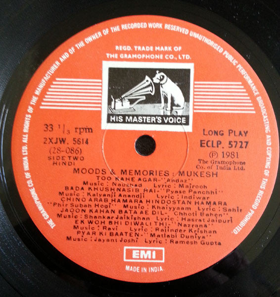 Mukesh – Moods &amp; Memories