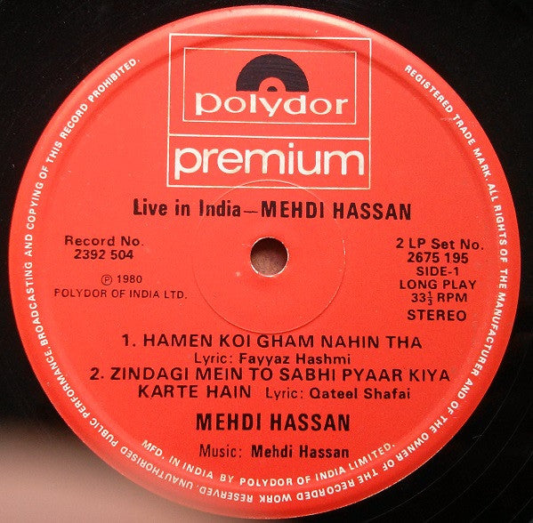 Mehdi Hassan – Live In India